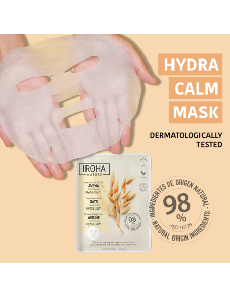 IROHA NATURE Maska sejai Hydra Calm ar auzām, tūlītēji nomierinoša 20ml