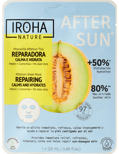 IROHA NATURE Aftersun маска для лица после загара с дыней