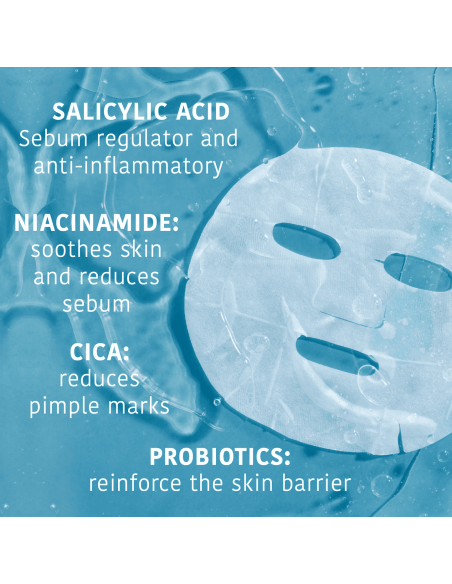 IROHA NATURE ACNE PRONE Anti-Blemish Face Sheet Mask with Salicylic Acid