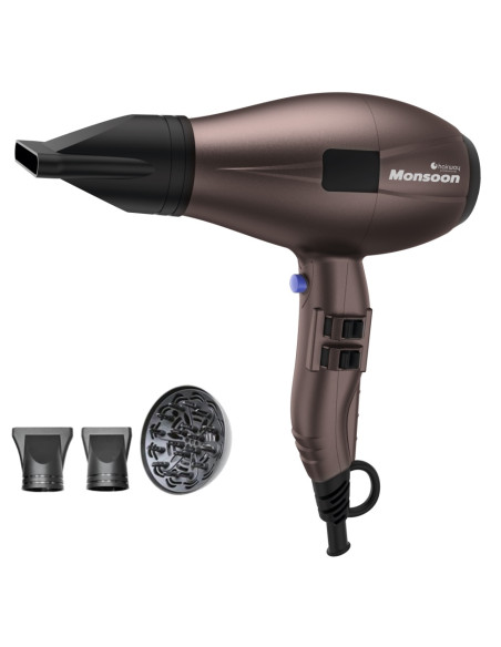 Professional Hairdryer Monsoon, 2000W-2400W, 2 noozles + diffuser