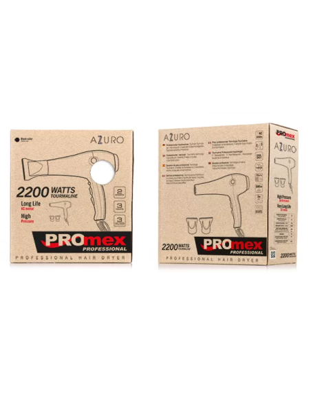 PROMEX Фен Azzuro, 2200 Вт, 2 насадки