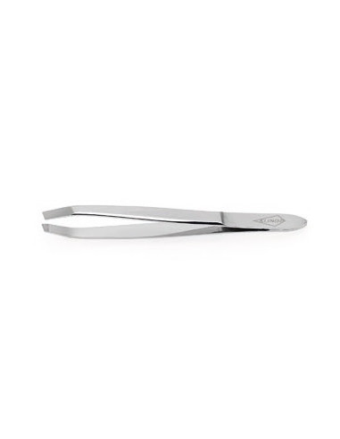 Eyebrow tweezers, slanted, Nickel steel, 9.7 cm