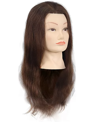 Mannequin heads DIANY, 100% natural hair, dark blond, 50-55cm