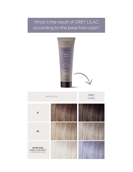 TEKNIA CREATIVE COLOR - GREY LILAC Тонирующая маска 250мл