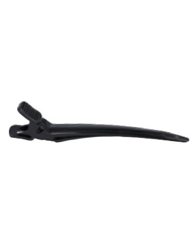 Black Plastic Hair Clips – Set of 6
