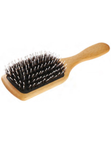 Compact hairbrush, rounded plastic...