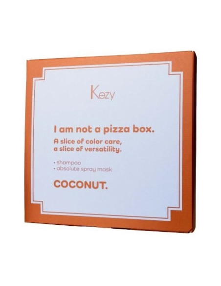 KEZY komplekts  krāsotu un sausu matu kopšanai COCONUT ( Šampūns 375ml + Matu maska 18-vienā 200ml )