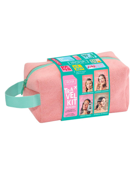 IROHA NATURAL Travel Kit Kosmētikas komplekts ceļojumam ( 4gab+somiņa)