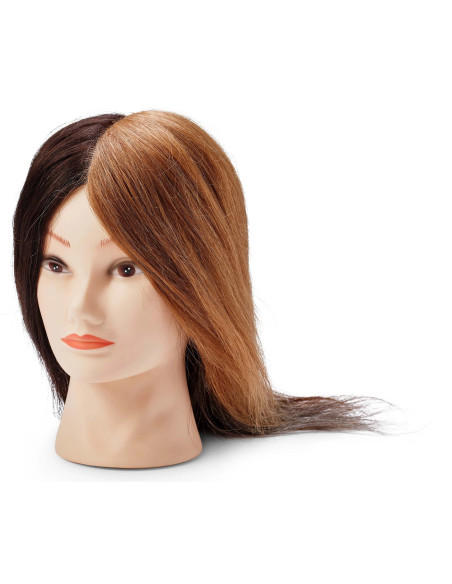 Mannequin head, female, 30–35 cm, 100% natural hair, 5 shades