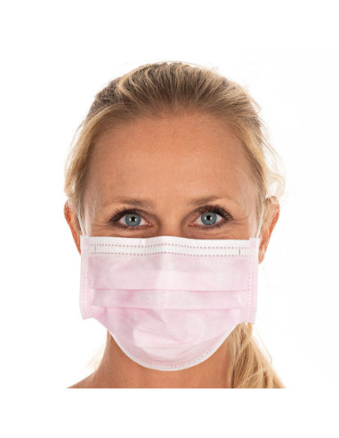 Medical Face Masks Type II, Pink, 50 pcs