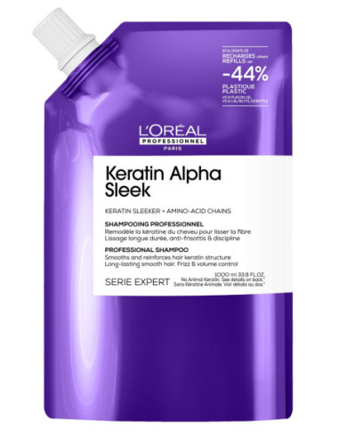 KERATIN ALPHA SLEEK Refill shampoo,...
