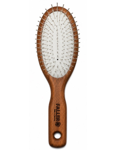 Rubber-cushioned hairbrush made of...