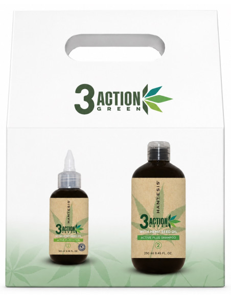 3ACTION GREEN ACTIVE PLUS Shampoo No. 2 250ml + ACTIVE PLUS Lotion No. 3 100ml