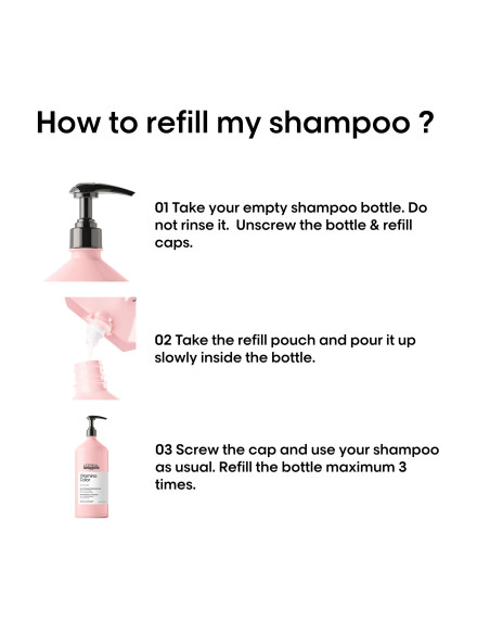 L’Oréal Professionnel Serie Expert Vitamino Color Shampoo Refill for Coloured Hair, 1000 ml