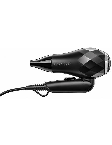 Efalock BLACK RUBY мини-фен для волос, чёрный, складная дорожная модель мощностью 1000 Вт