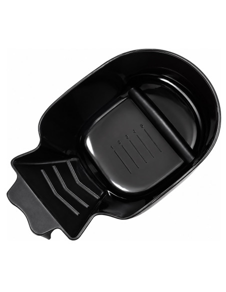 Efalock SQUARE black rectangular 450 ml hair colouring bowl with a measuring scale for measuring colour