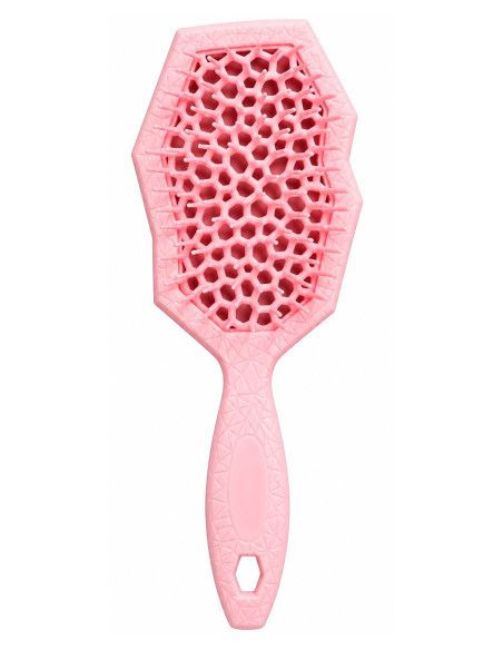 Efalock GLACIER BRUSH BlushGREEN pink detangling hairbrush with flexible bristles and a vented body