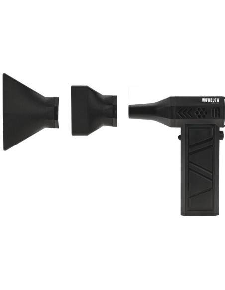 Efalock WOWBLOW MINI-JET black cold-air precision blower for AirTouch colouring, with 15 airflow speeds