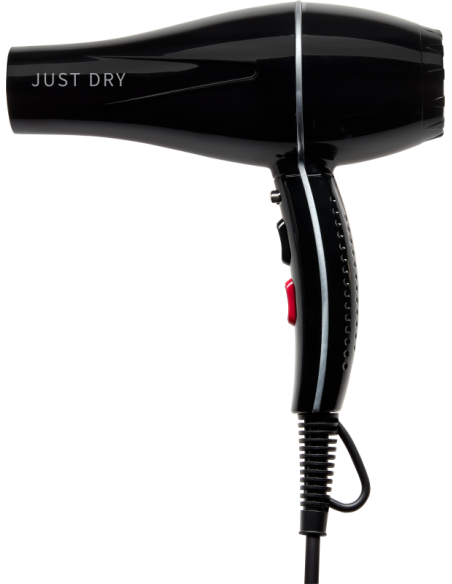 Efalock JUST DRY matu fēns melns, 1500 W, ar AC motoru un aukstā gaisa pogu