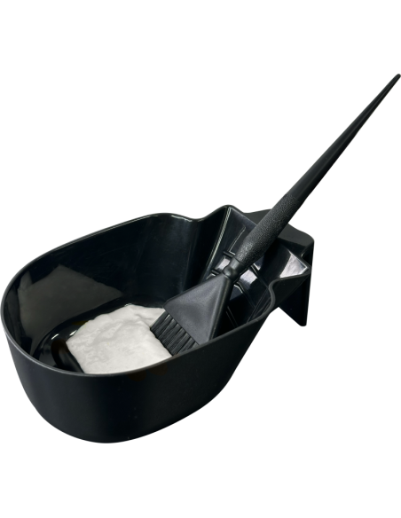 Efalock SQUARE миска для смешивания краски — прямоугольная, 450 мл, чёрная, с мерной шкалой для дозирования краски