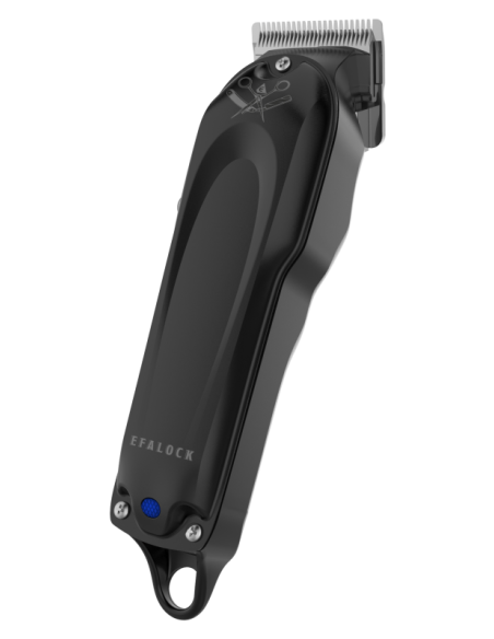 Efalock CLASSIC STYLE black hair clipper with six magnetic guide combs and up to 300 minutes of operation