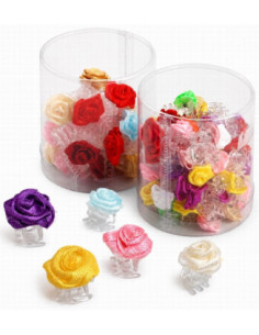 Rose hair clips, small,...