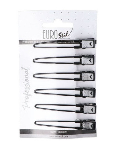Duckbill hair clip, black, 6.5 cm, 1...