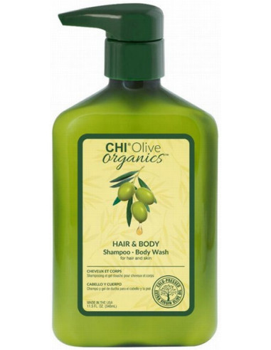 CHI OLIVE ORGANICS  šampūns matiem un ķermenim 340ml