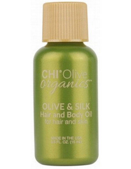 CHI OLIVE ORGANICS  olīvu &amp, zīda matu un ķermeņa eļļa 15ml