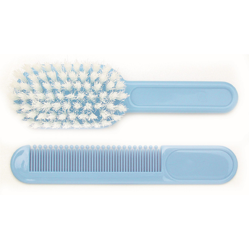 Set of combs and brushes for children, light blue.