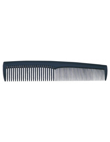 Расческа Easy Proffessional для стрижки  волос с грубыми / редкими и мелкими зубчиками, пластмасовая, черная.