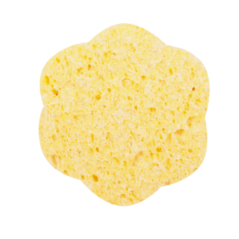 Sponge, cellulose, flower, 70mm, natural, 1pc.