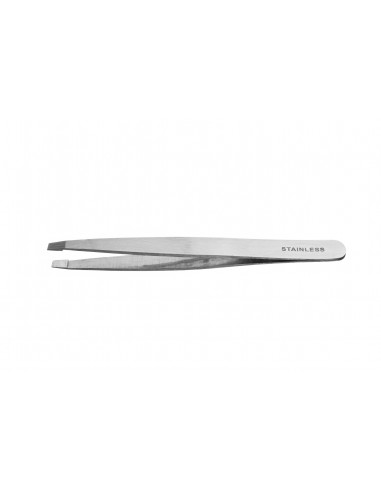 Tweezers, wide, stainless steel, 9.5cm