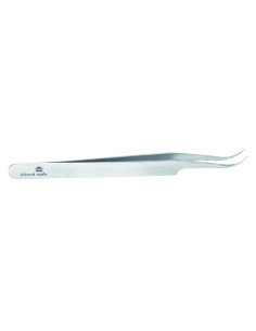 Tweezers, curved, silver 13 cm