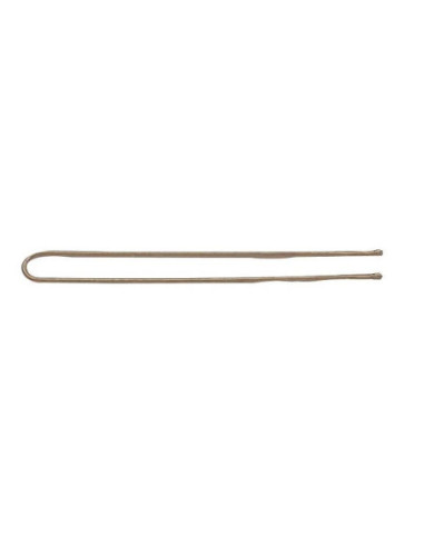 Bobby pins, straight, 65mm, brown, rounded ends, 500g