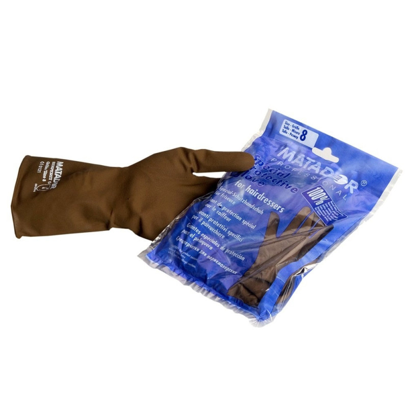 Gloves Matador FH6, latex, without talc, brown, 1 pair.
