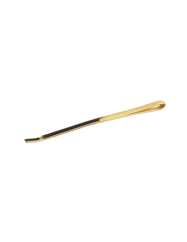 Hair clip, smooth, 40mm, gold, 12 pieces