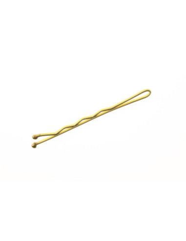 Hair clip, wavy, 50mm, gold, 100 pieces