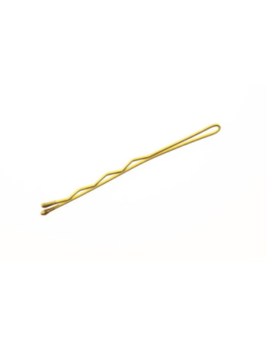 Hair clip, wavy, 60mm, gold, 12 pieces