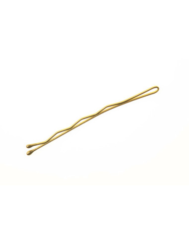 Hair clip, wavy, 70mm, gold, rounded, 500g
