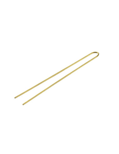 Bobby pins, smooth, 75mm, gold, 20 pieces