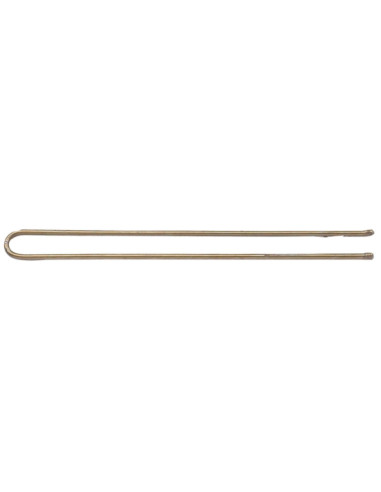 Bobby pins, straight, rounded, brown, 70 mm, 50 pieces.
