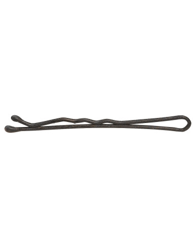 Hair clip, 50mm, wavy, round, black 9 pieces