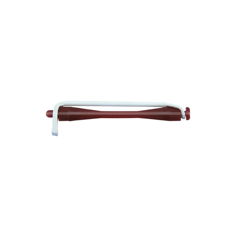 Hair curlers with rubber, 4x90mm, burgundy, 12pcs.