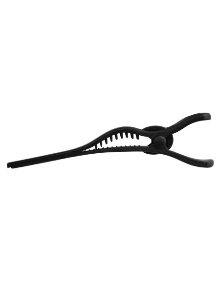 Clips for splitting and pinning hair, plastic, with teeth, 13cm, 4pcs.