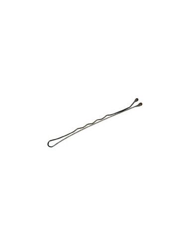Hair clip, wavy, 7cm, brown, 24g