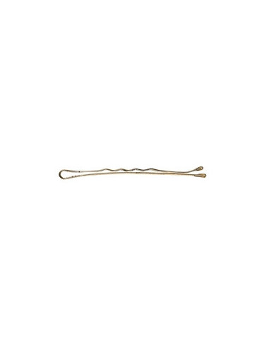 Hair clip, wavy, 5cm, gold. 24 pcs.