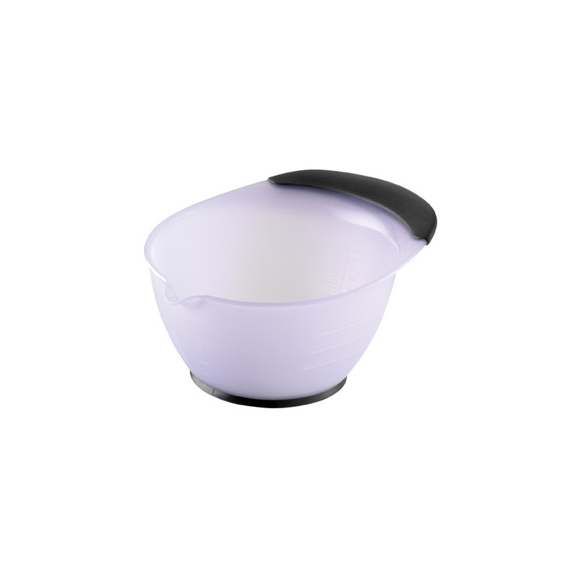 Hair colors mixing bowl,with handle,transparent-violet,330ml,1 piece.