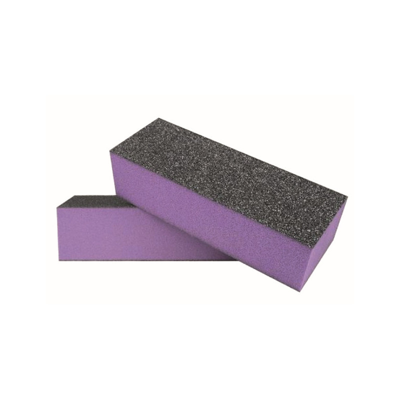 Блок для обработки ногтевой пластины, плоский, фиолетовый / черный, 1шт.