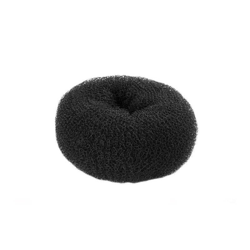 Hair bun, rounded, 4.5cm, black